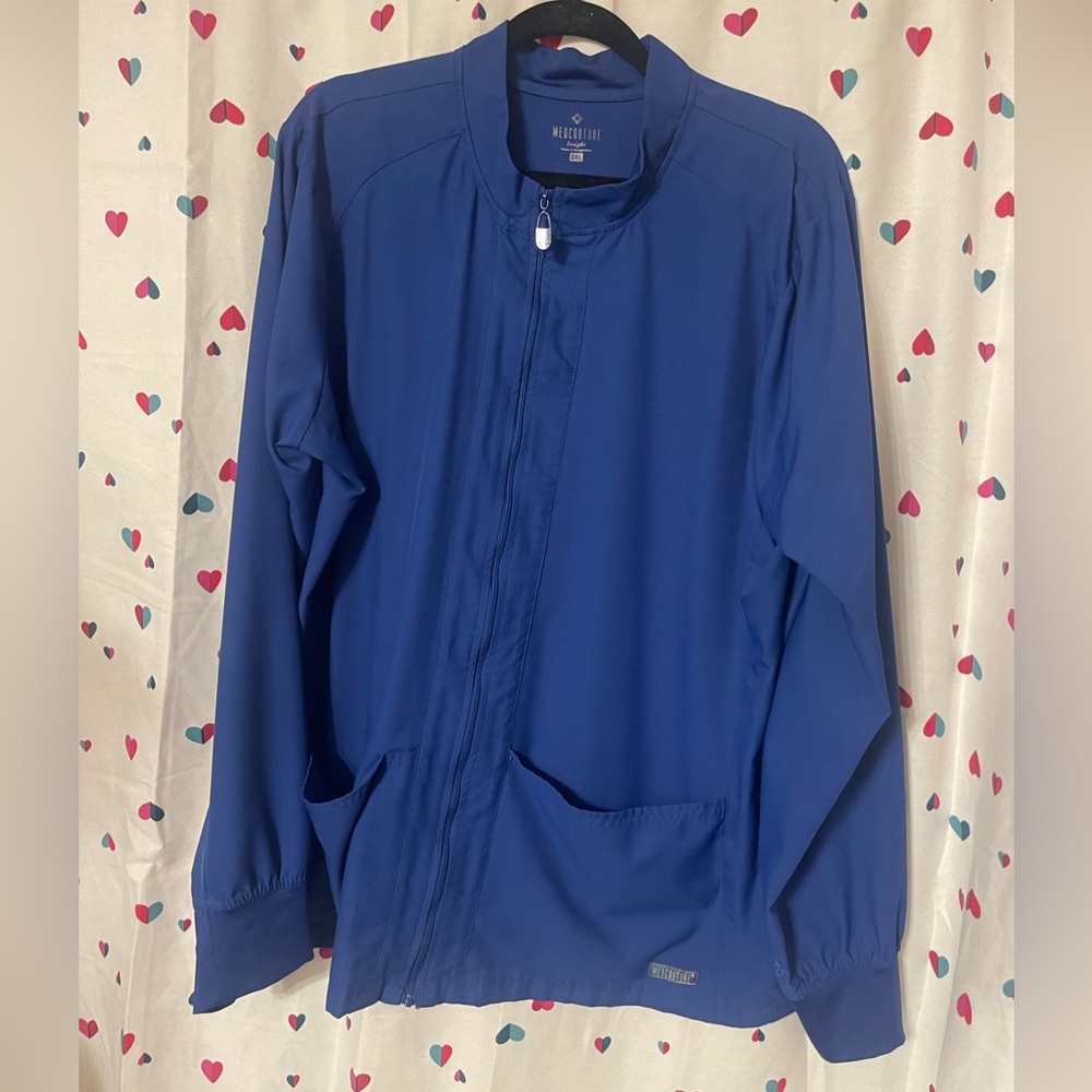 Med Couture scrub jacket 2XL blue